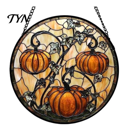 Seasonal Decorative Disc Retro Halloween Pendant, Ghost/Bat/Spider Web/Pumpkin Head Print, Door Handle Welcome Sign Vintage Acrylic Hanging