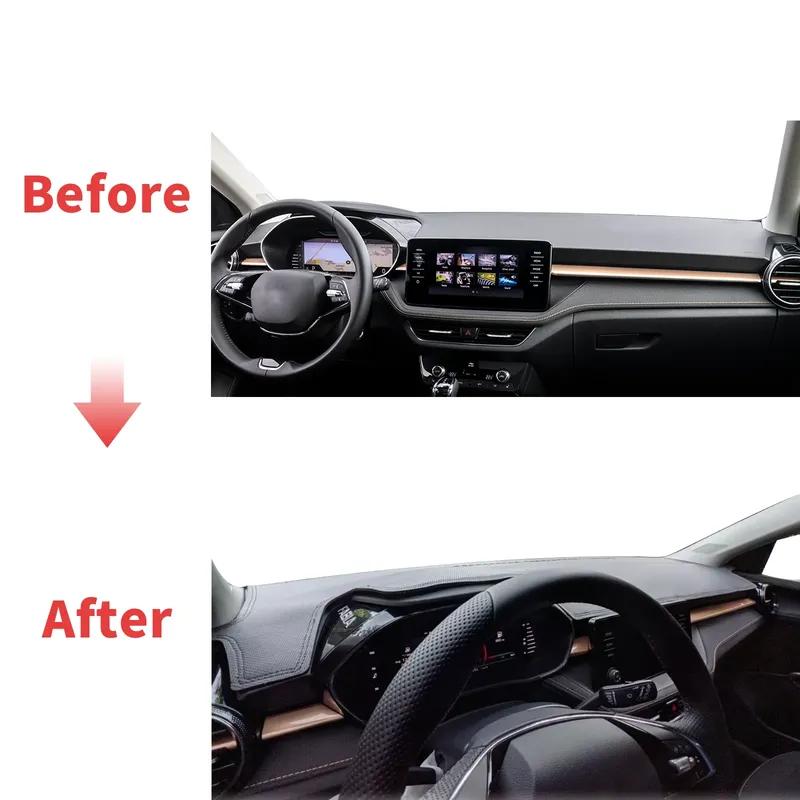 fit for Skoda Fabia -2026 Dashmat Dashboard Cover Pad Protective Carpet Car Accessories DashMat Sunshade