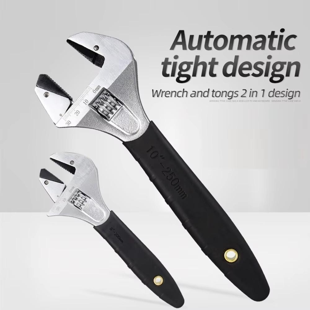 Non-Slip Handle Adjustable Ratcheting Wrench Large Opening Bathroom Wrench Bathroom Installation