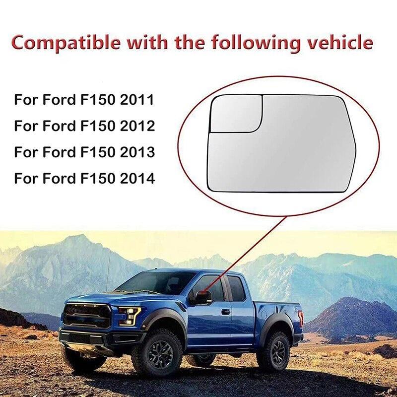 Heated Side Mirror Glass With Back Plate For Ford F-150 2011 2012-2014 Rearview Mirrors Glass Door Wing Mirror