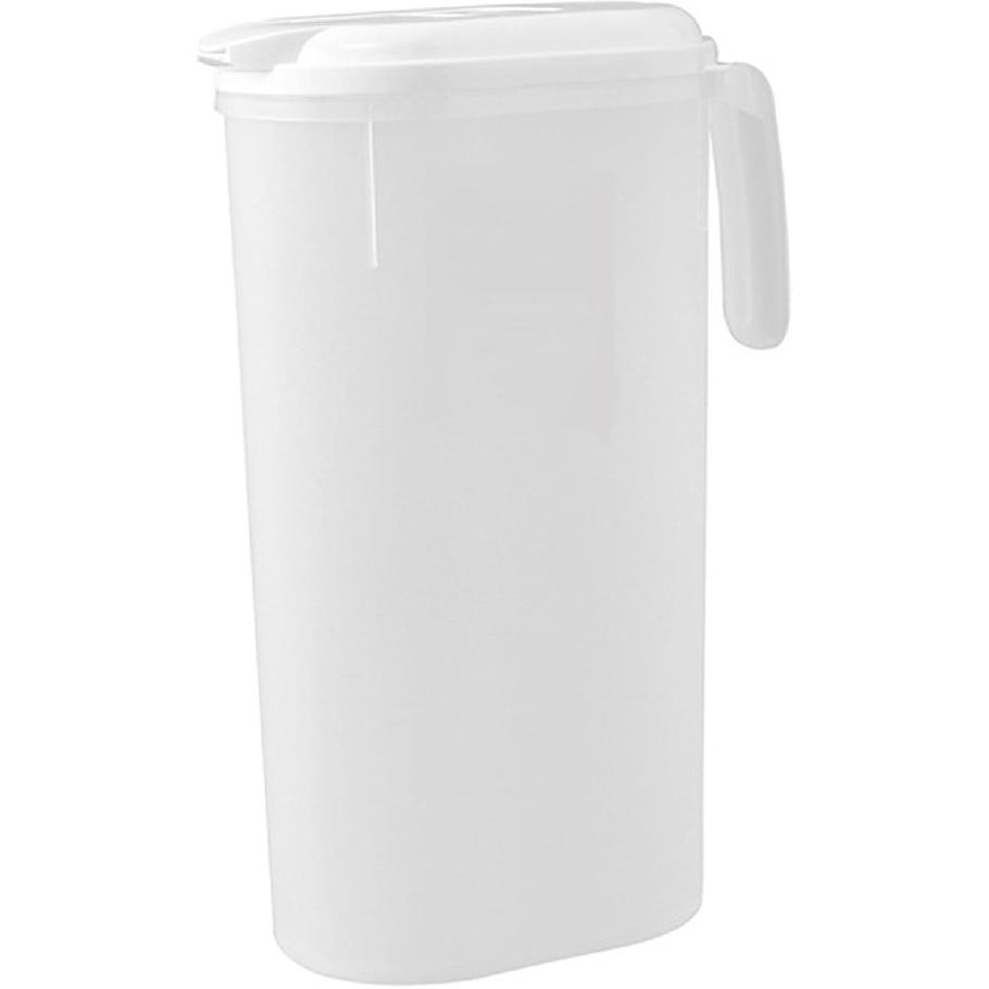 Water Pitcher 0.66 Gallon Plastic Jug Clear Juice Carafe with Lid and Handle, Fridge Bottle for Iced Tea, Cold Water