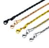 2/3/4/5/6mm Breite gedrehte Seilkette Halskette Edelstahl Choker für Damen Herren Metall Schmuckzubehör 5 Farben 16 bis 30 Zoll