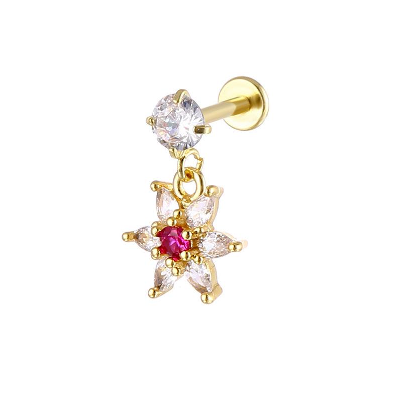 Internally Threaded Lip Stud Ear Cartilage Hoop Dangle Body Piercing Jewelry