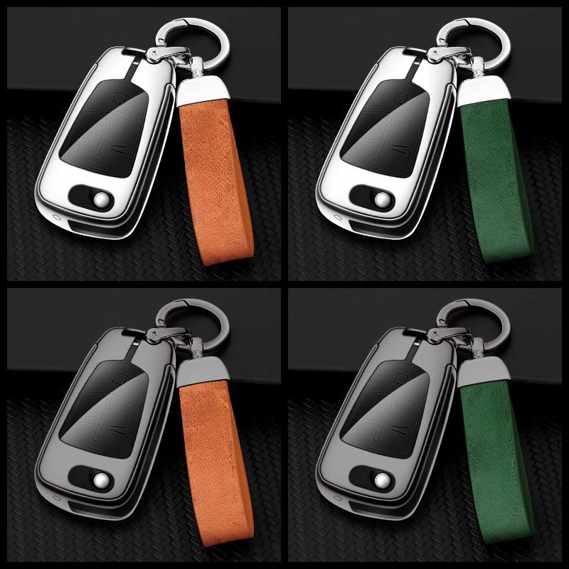 Flip Car Key Fob Case Cover Chain Remote Shell Holder Protector For Chevy Captiva Opel Astra H Adam Corsa Vectra Zafira Insignia
