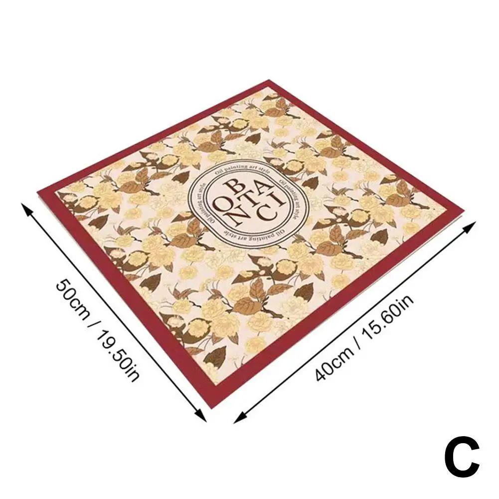 Washing Machine Dust Cover Anti-skid Kitchen Drain Printed Pad Refrigerator Super 40*50/30cm Absorbent Oven Pad Dustproof M J1M3