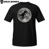 T-Rex Kolo Měsíc Tričko | Vtipné Silueta Dinosaurus Grafické Tričko