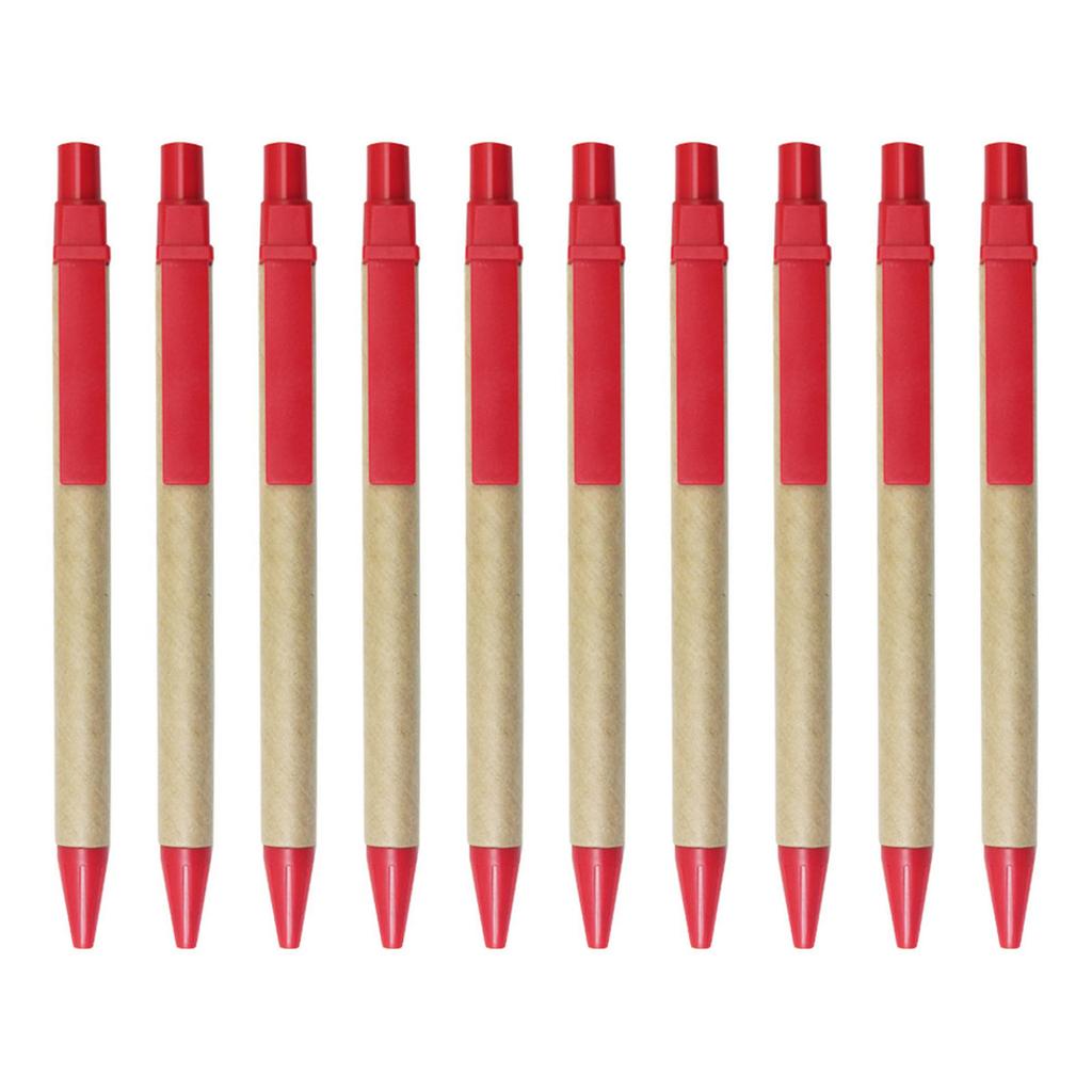 10 Stück Einziehbarer Kugelschreiber Papierstift Schaft Kugelschreiber Blaue Tinte Schreiben Sanft Unterschriftenstift für Schule Büro