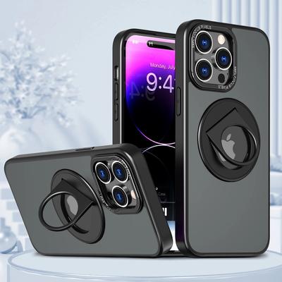 Držák magnetického kroužku Pouzdra na telefon pro iPhone 15 12 13 14 Pro Max Kryt pro MagSafe Otvor pro bezdrátové nabíjení Shockproof Shell