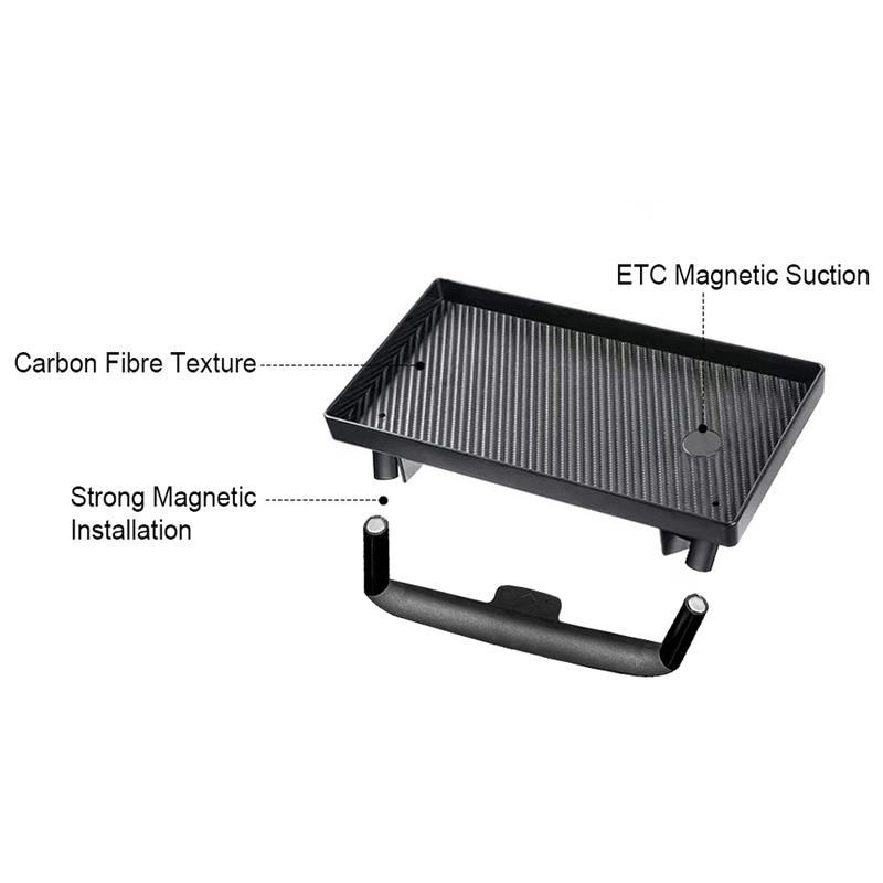 Car Magnetic Behind-Screen Tray Storage box behind the central control screen For Tesla Model 3 and Model Y 2017-