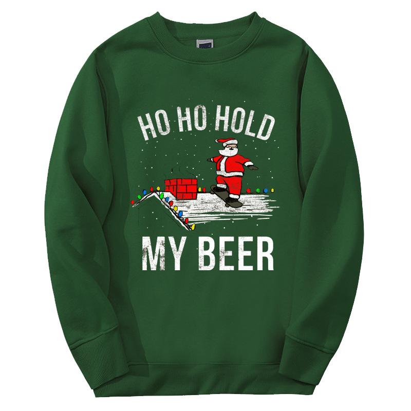 Christmas Hoodies Hold My Beer Fashion Crewneck
