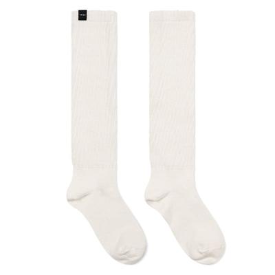 INJIACTIVE RIB KNEE SOCKS WHITE