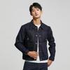 Calvin Klein Minimalist Denim Jacket With Pocket Design And Single-Breasted Square Collar Unisex Outerwear Dark-Blue 40688ST-5DB