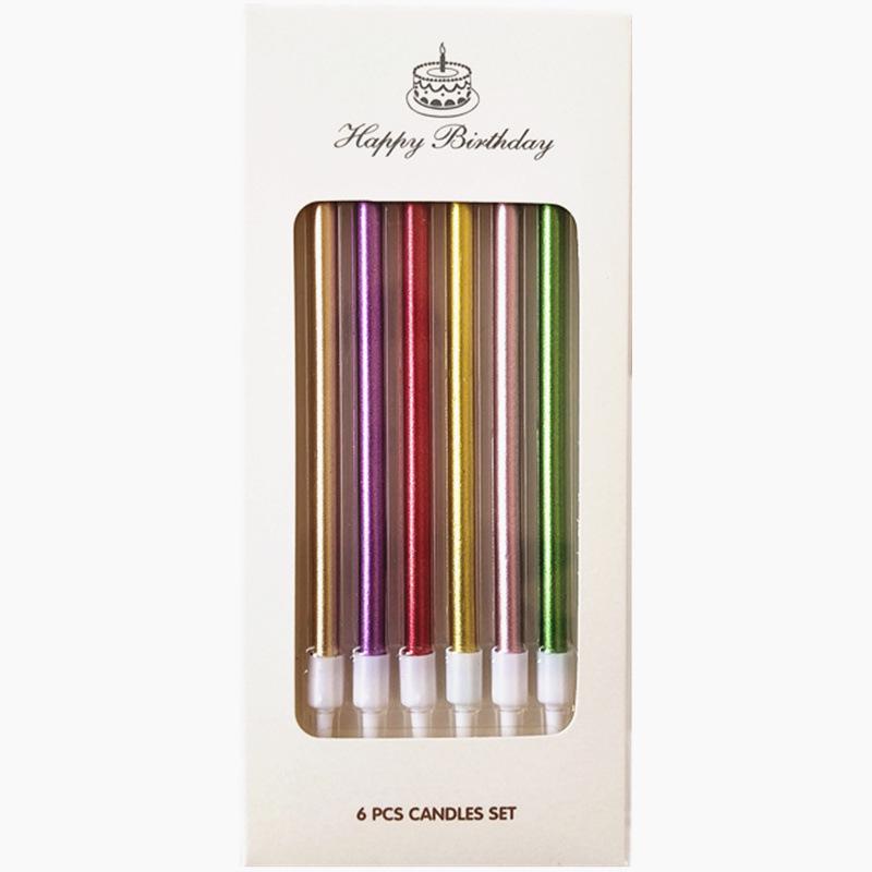 Elegant Long Stick Smokeless Candles for Cake and Wedding Decor