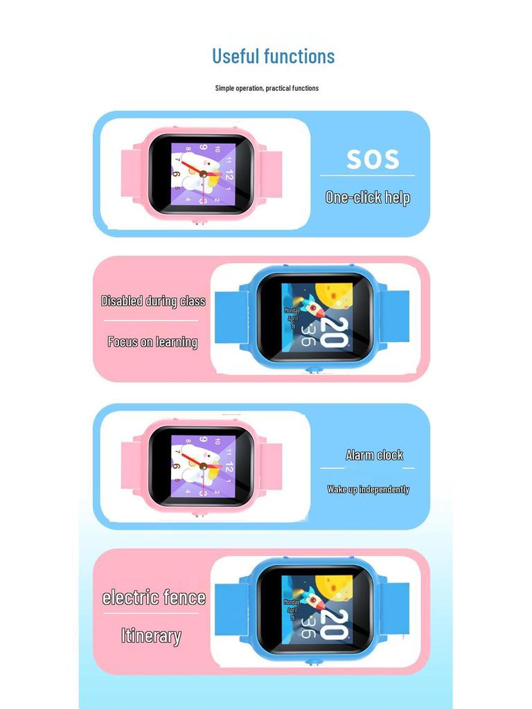 5G Waterproof Kids Smartwatch with Video, Alipay, GPS, and Long Battery Life