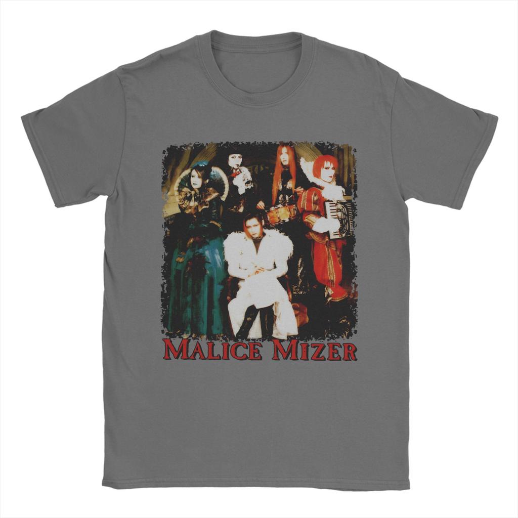 Casual Malice Mizer JRock Band TShirt Men Round Neck Pure Cotton T Shirt Short Sleeve Tees Classic Clothing