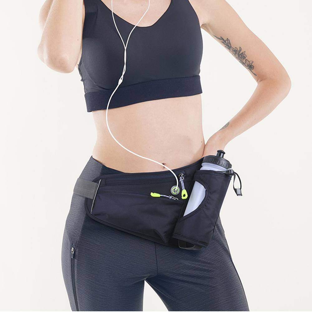 Sport Waist Pack Reflective Hydration Belt Pack Large Capacity Water Bottle Holder Bag Multifunction for Running Cycling