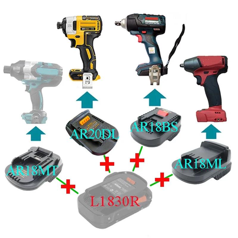 For Aeg For RidGid Lithium Battery Converter Tool Universal Adapter 18V 20V For Makita For Bosch For Milwaukee For M18 Converter