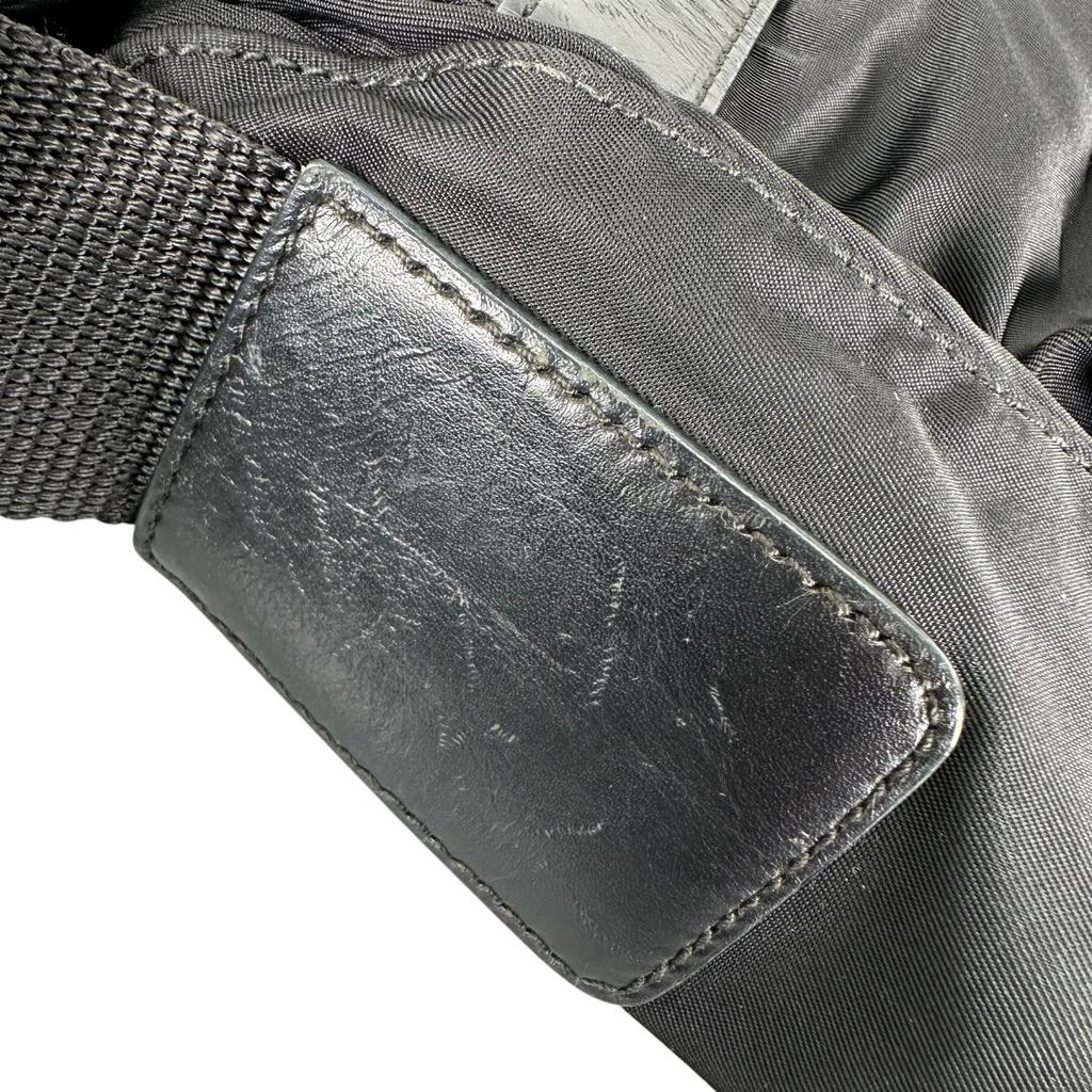 PRADA Triangular logo Messenger bag black Women used