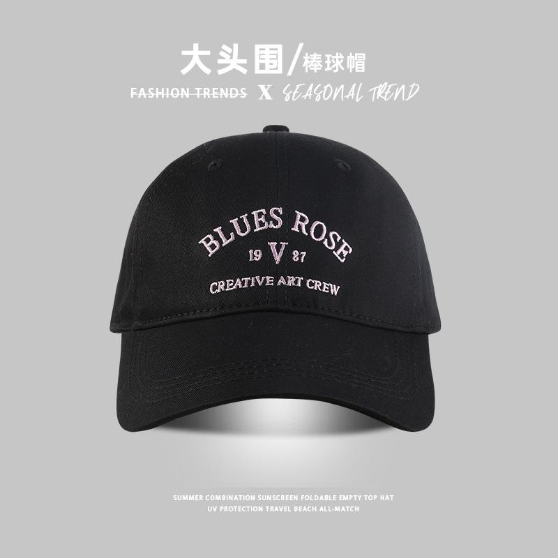 

Baseball cap female big head circumference showing face small sun hat wide brim deepening peaked cap male regular head circumference [56-60]