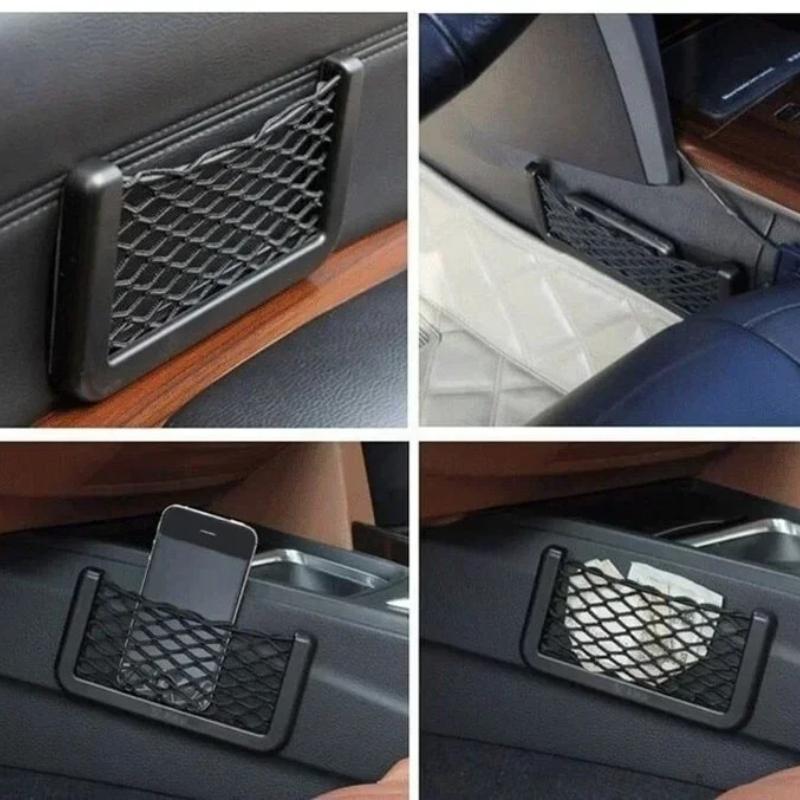 Car Storage Bag Net Pocket Accessories for Girls Car Hanging Ornament Decoration Can Place The Phone Change Card