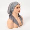 Solid Color Pre-Tied Hijab Wrap Head Scarf Muslim Turban Bonnet for Women Inner Hat Turbantes Cap