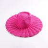 202601-HH5230A-JUN Ins Chic Dropshipping Summer Handmade Straw Fan-shaped Brim Fedoras Cap Men Women Leisure Panama Jazz Hat