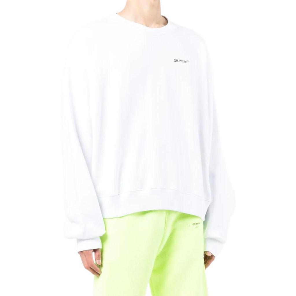 Off-White Caravaggio Arrow Print Crewneck Sweatshirt Men Sweatshirt White OMBA058C99FLE00201100110