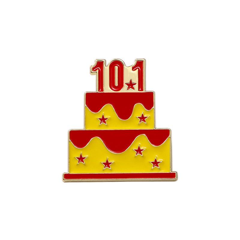 Chinese Badge, National Day Brooch for Fame Service Clothing Accessories