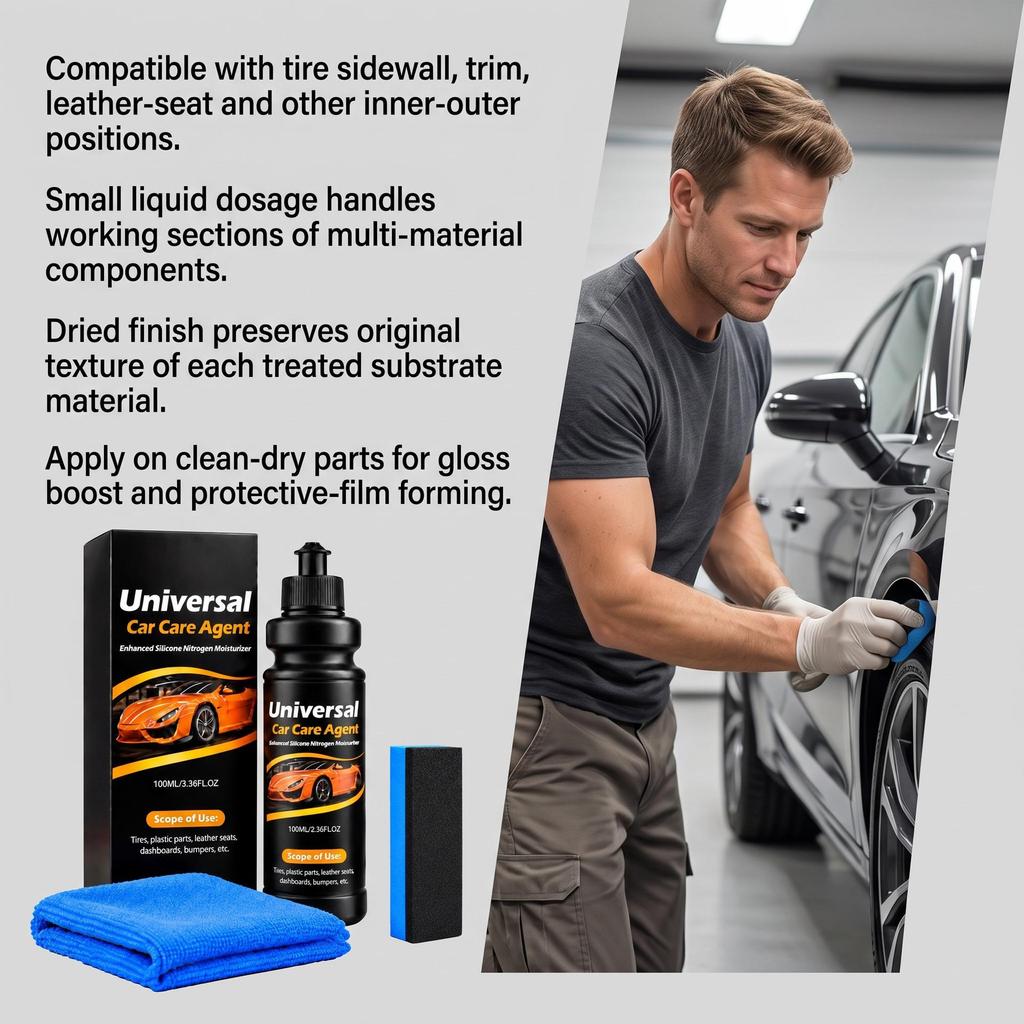 Versatile Car Cleaner for Tires, Paint, Glass & Interior