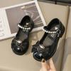 Bowknot Mary Jane Shoe Pearl Girls Princess Shoes Sweet Children Leather Shoes Autumn