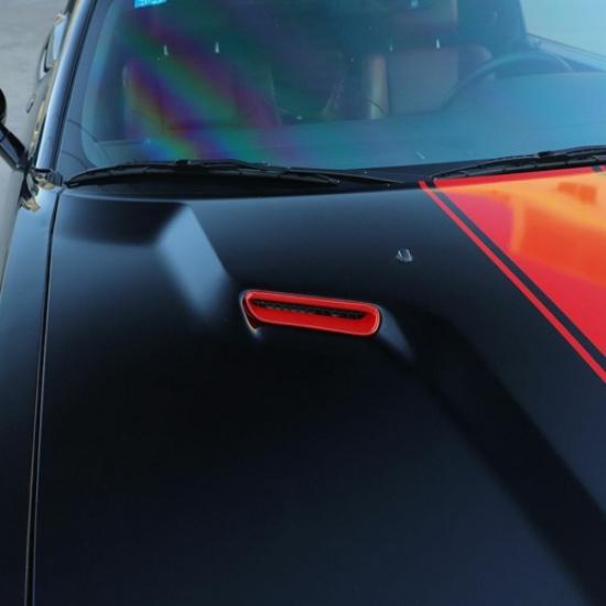 Red ABS Hood Air Conditioner Outlet Vent Trim Cover For Dodge Challenger 2009-14