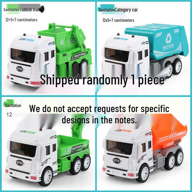 TikTok Influencer Children's Educational Boy Cars: Inertial Engineering Vehicle and Street Stall Toys