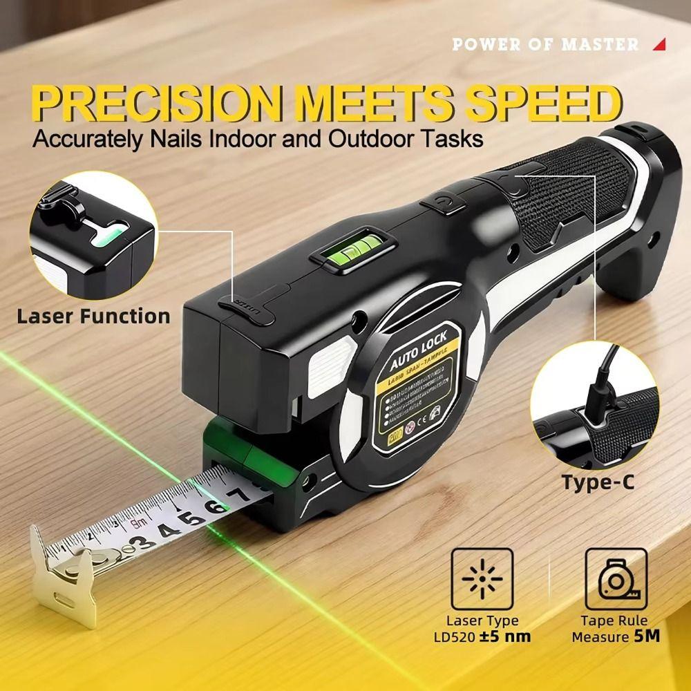 Rechargeable Laser Tape Measure Sturdy Construction Laser Rangefinder  For Builder