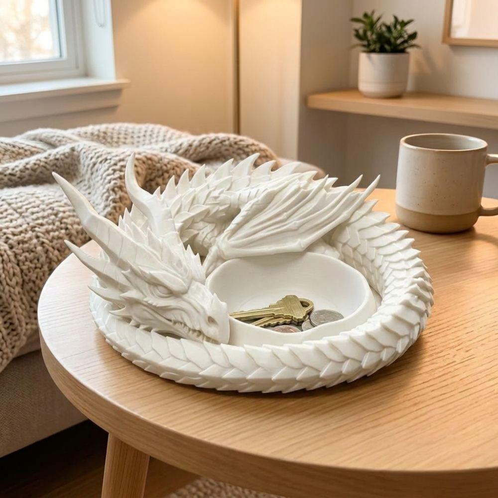 Decorative Jewelry Storage Tray Dark Style Ring Display Plate Gift for Dragon Lovers