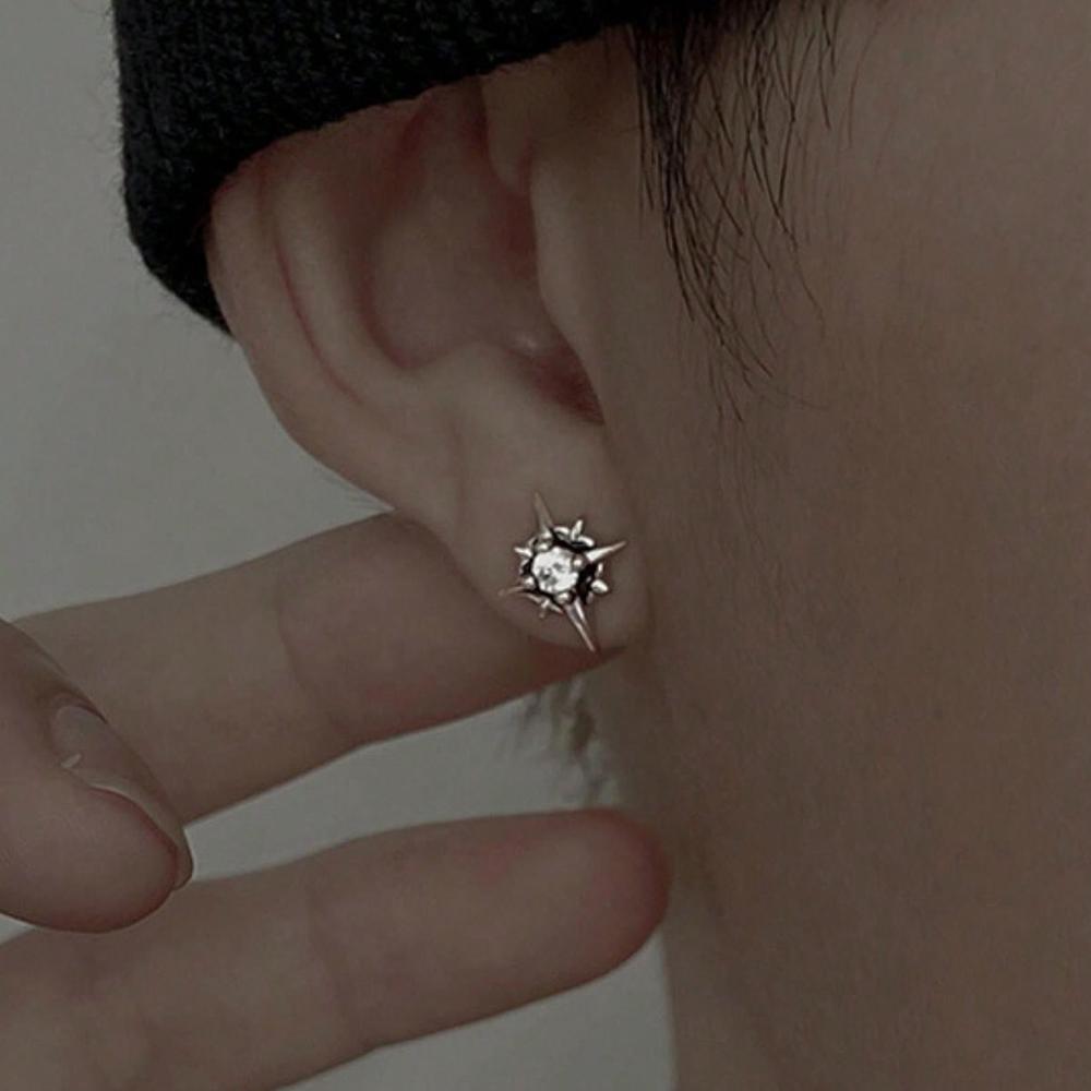 North Star Men'S Earrings, High-End And Niche Design, Trendy And Handsome Style Personalized Earrings For Trendy Men
