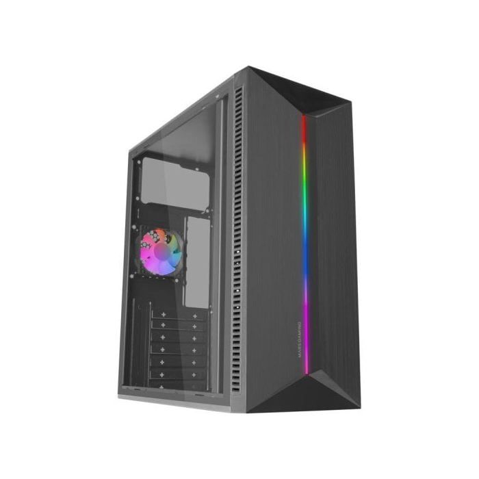 Mars Gaming Mc-blaze Caja Pc Atx Ventilador Frgb 80mm Tira Led Rgb Frontal Negro