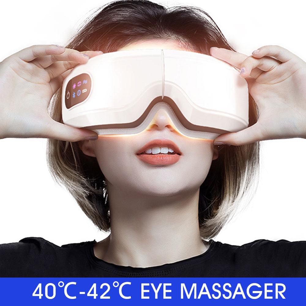 Folding Eye Massager Eye Mask  Smart Bluetooth Music Eye Massager Airbag Compress Eye Eye Relax Fatigue Pouch