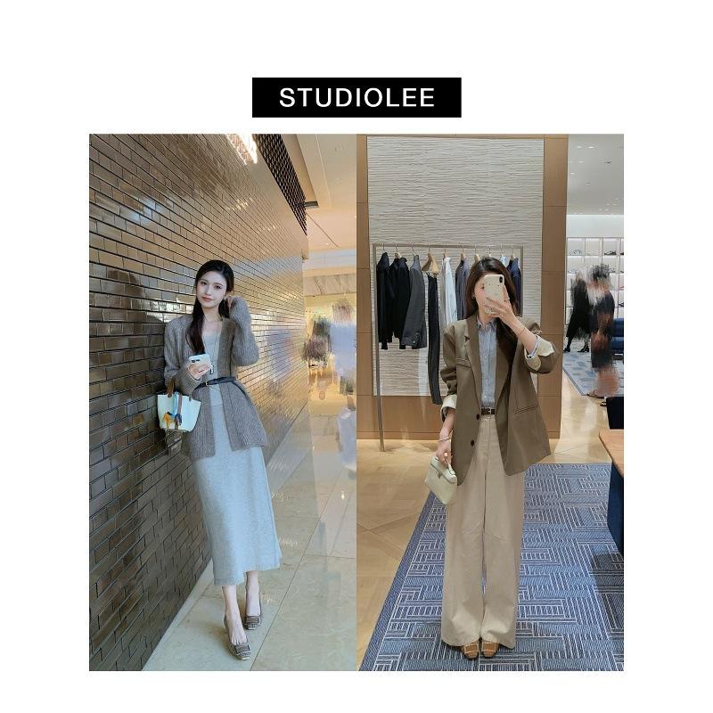 Sheepskin Version~ Height Increase 5.5cm Classic Small Square Head Bright Line Design Horn and Shallow Mouth Commuter Work Single Shoes Women