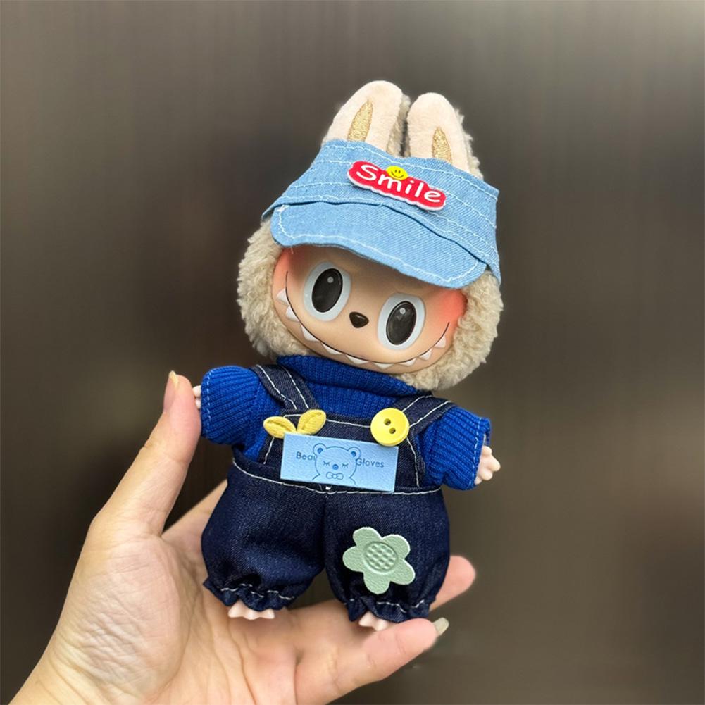 For 17cm Labubu Doll Clothes Fashion Clothes Hoodies Doll Clothes Color Match Hoodies Dolls Accessories Cute Decoration Little Cloths