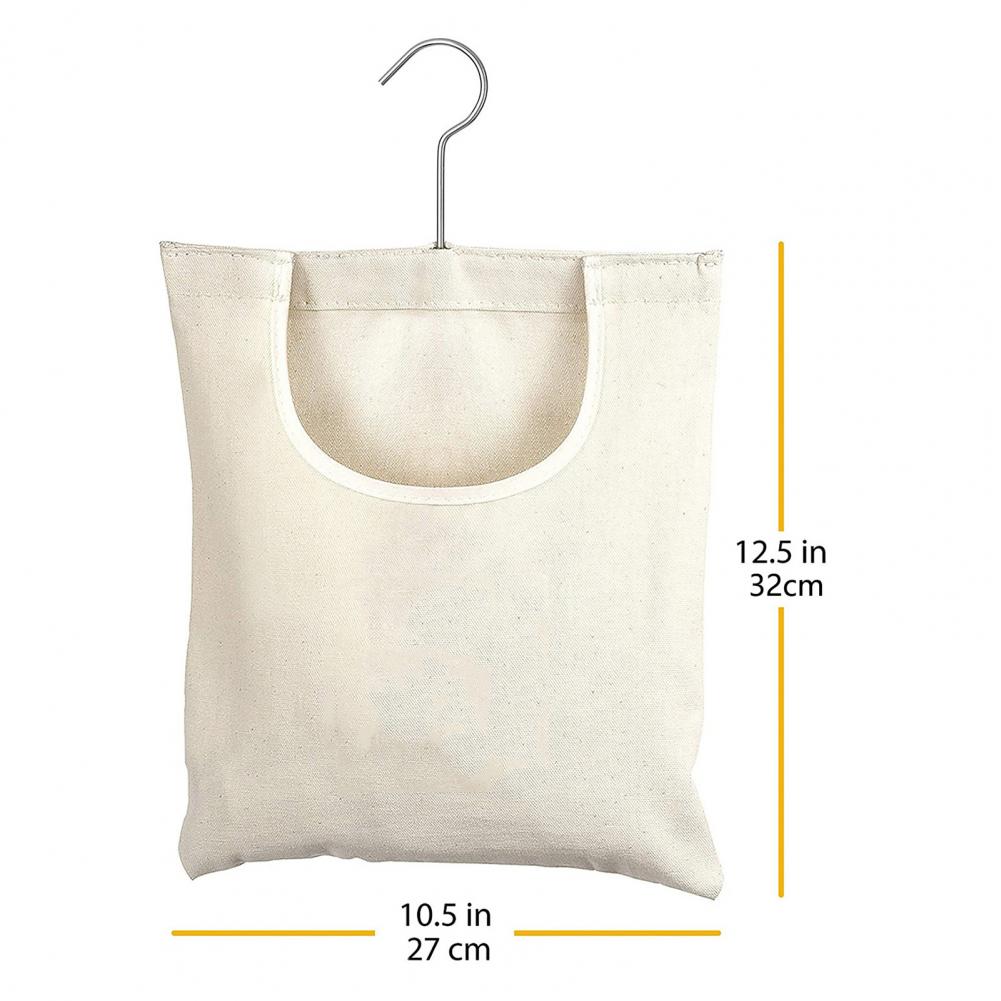 Clothespin Storage Bag Hangable Large Capacity Storage Hanging Pocket Polyester Portable Clothes Peg Storage Bag for Bedroom