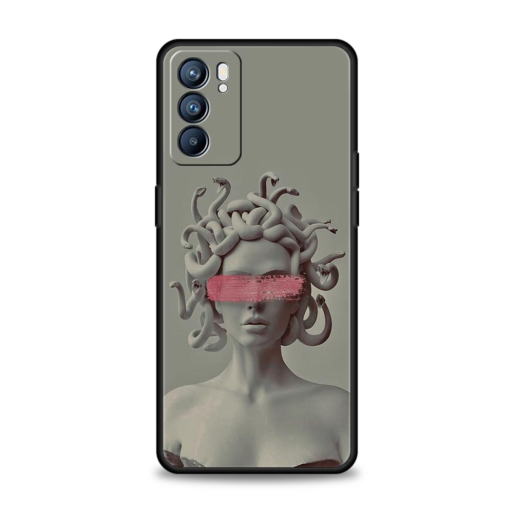 

Art Aesthetic David Mona Lisa Phone Case For Oppo Reno8 Reno7 Reno6 Pro A54 5G Find X6 X5 A53 A52 A9 A15 A17 A16 A57 A31 Cover Oppo A74