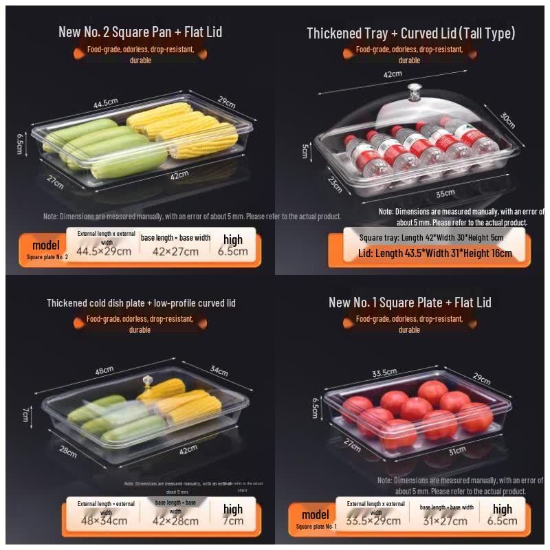 Qianxing Acrylic Transparent Rectangular Serving Tray