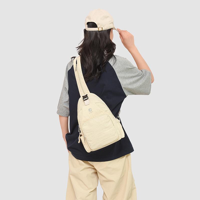 Schoolbag multi-purpose casual trend versatile small backpack new play small shoulders go out light breast bag oblique span commuter bag