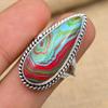 Rainbow Calsilica Gemstone Handmade 925 Sterling Silver Ring Jewelry