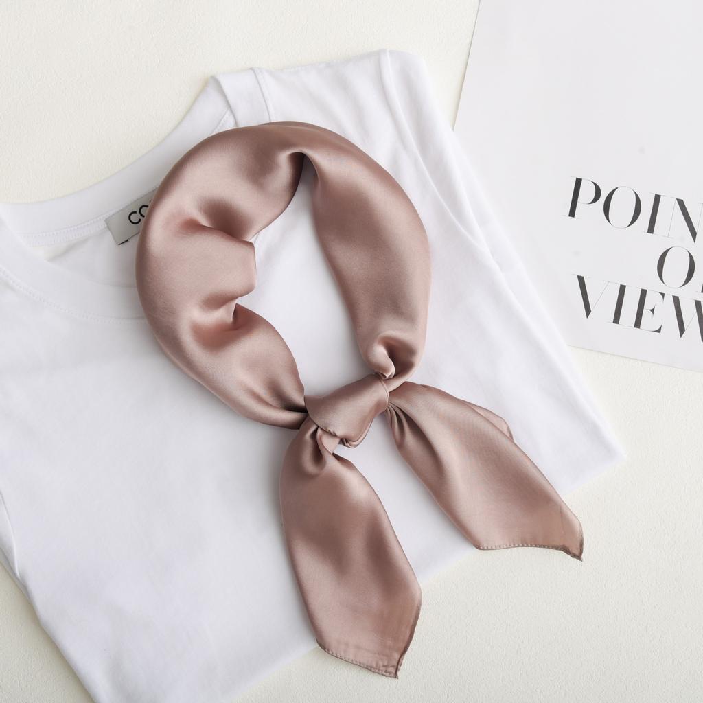 Women Fashionable Commuting Minimalist Scarves In Multiple Solid Colors Square Scarves Daily Minimalist Scarves Square Scarves