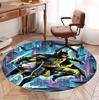 Batman Pattern Round Rug, Indoor/Outdoor Mat, for Picnic, Gameroom, Bedroom, Office, Living Room, Home Decor Carpet, Birthday Gift