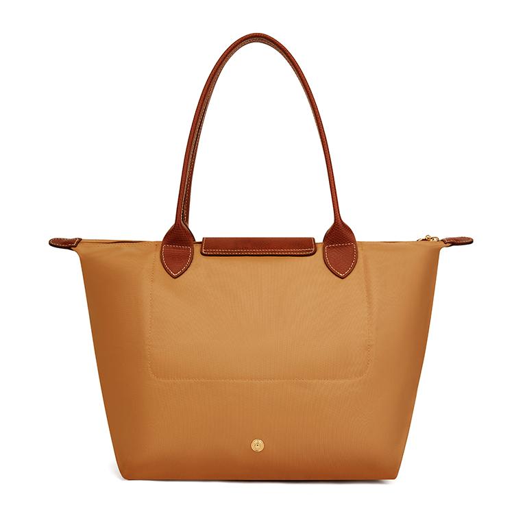 Longchamp Le Pliage Logo Snap Closure Recycled Polyamide Canvas Tote Bag Women tote Beige 2605089P86