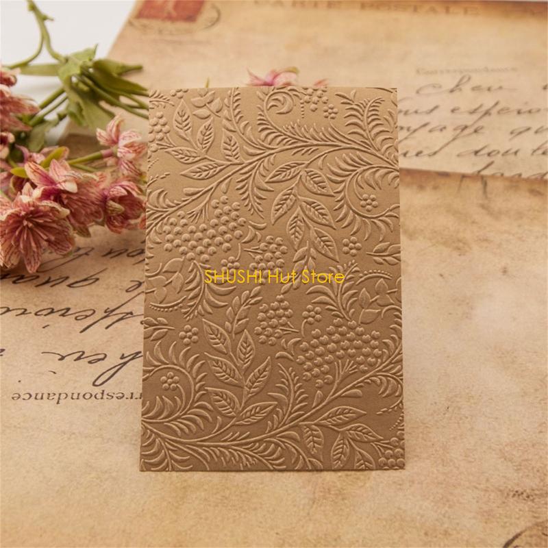 Paper Embossing Folder Flower Leaf Pattern Embossing Stencils Textured Scrapbooking Templates for Kid Craft Card Making D57B