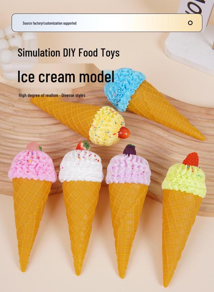 Fruit Cream Cone Claw Machine Toy for Milk Tea Shop Decor