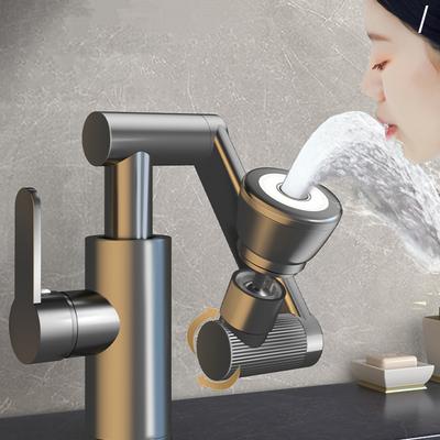 1080° Swivel Kitchen Sink Faucet Bathroom Sink Faucet Basin Faucet Multifunction Cold and Water Tap Brass